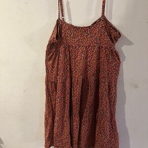 Old Navy Red Pink Sleeveless Sundress Midi